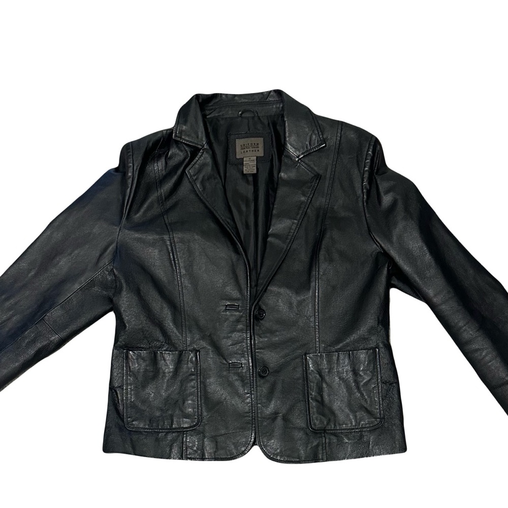 Vintage JohnPaulRichard Black Leather Blazer